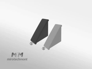 Krytka pro úhelník 20x40, plastová šedá