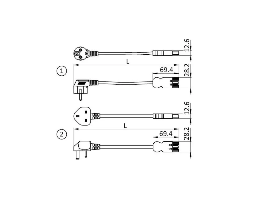 Kabel hlavní napájecí GST18i3 pro modul F linky