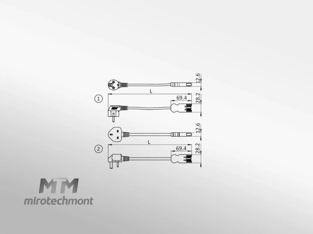 Kabel napájecí 250V