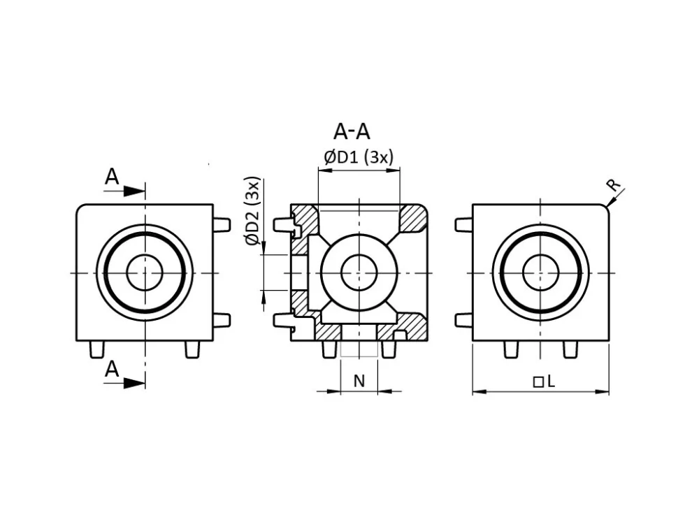 Kostka spojovací 20 3D