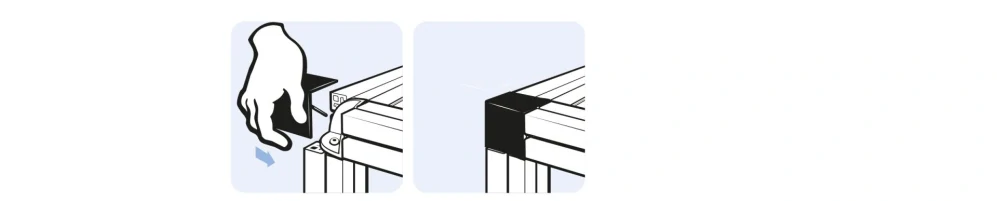 Krytka A - na spojovací úhelní 3-stranný